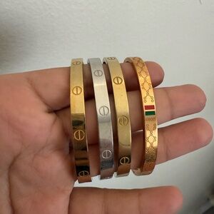 Stainless Steel Bracelet Bundle 4 Piece